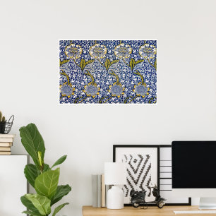 Poster Kennet por William Morris, Arte Têxtil Vintage