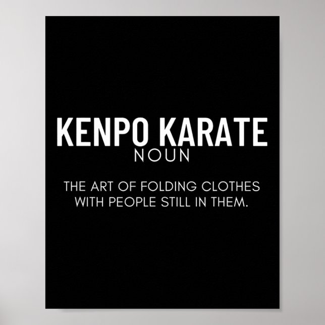Poster Kenpo Karate Definition Engraçado American Kenpo (Frente)