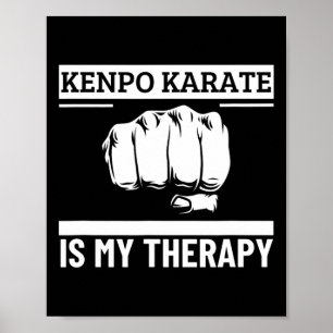 Poster Kenpo Karate É Minha Terapia Engraçada Americana K