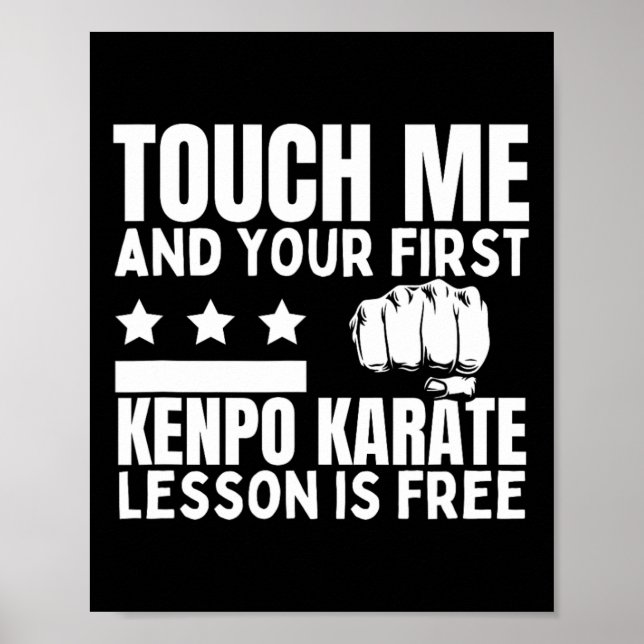 Poster Kenpo Karate Lição Para Treinador Livre Engraçado  (Frente)