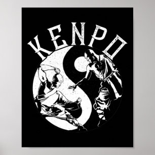 Poster Kenpo Yin Yang Martial Arts Japonês Kempo Fighter
