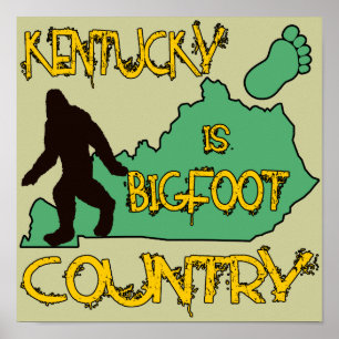 Póster Kentucky é país de Bigfoot