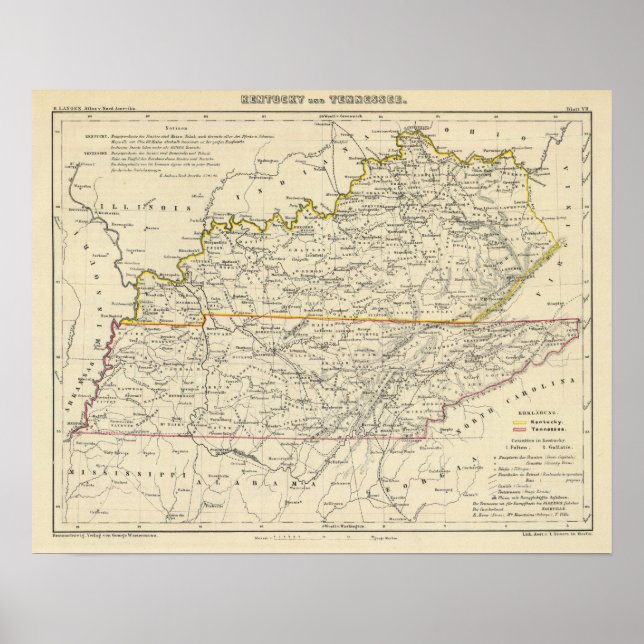 Póster Kentucky e Tennessee (Frente)