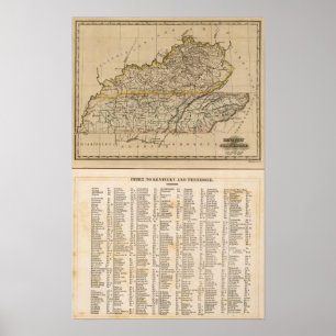 Poster Kentucky, Tennessee