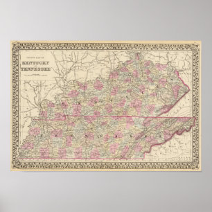 Póster Kentucky, Tennessee 2