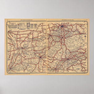 Poster Kentucky, Tennessee 3