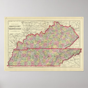 Póster Kentucky, Tennessee 3