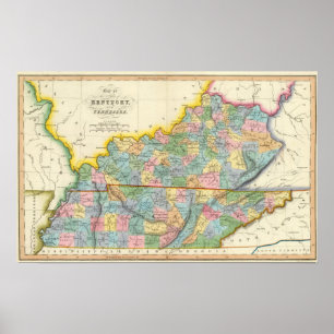 Póster Kentucky, Tennessee 4