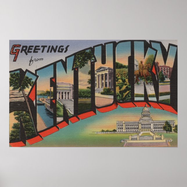 Póster KentuckyLarge - Letra ScenesKentucky (Frente)