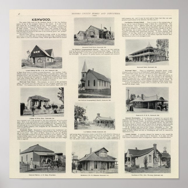 Poster Kenwood, Califórnia (Frente)