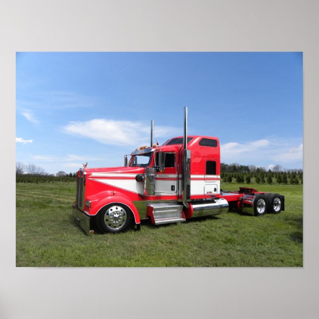 Póster Kenworth W900L mantendo-o baixo (Frente)