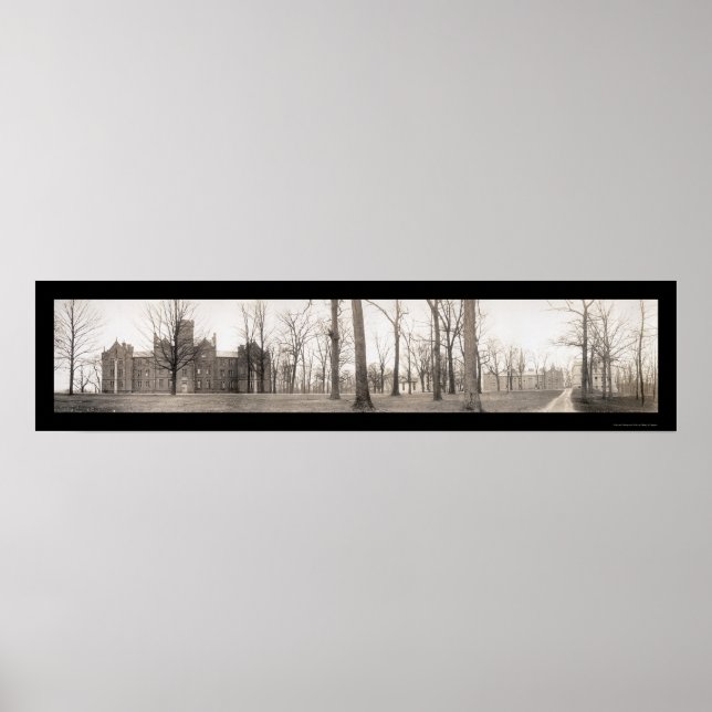Poster Kenyon College Gambier Foto 1910 (Frente)