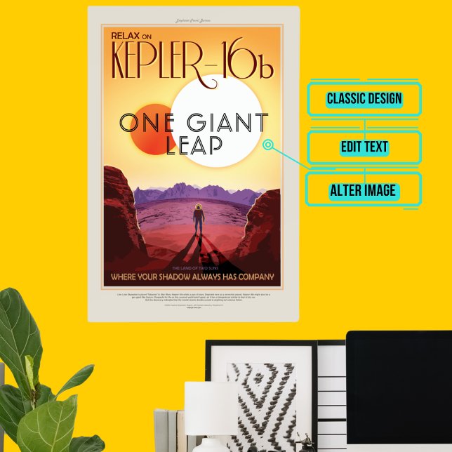 Poster Kepler-16b - Turismo Espacial (Please enjoy our design and see the others in the collection.)