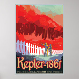 Poster Kepler-186 f - Onde a gramínea é sempre leme
