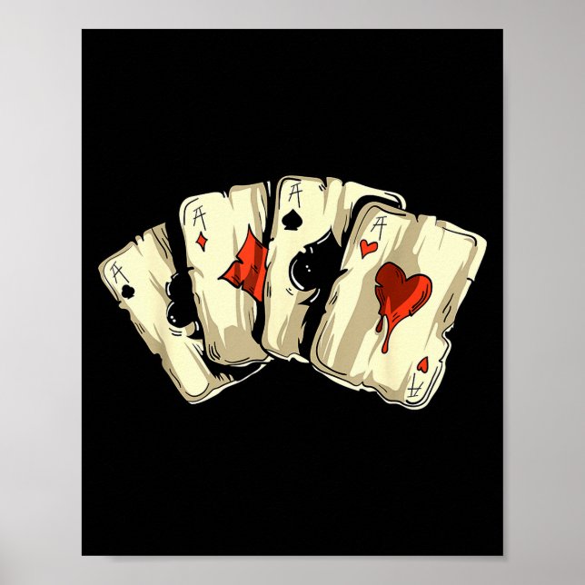 Poster Ker Player Texas Holdem - Card Game Ker  (Frente)