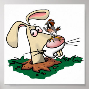 Póster Kestrel e Rabbit