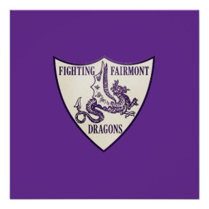 Póster Kettering, Ohio Fighting Fairmont Dragons Logo