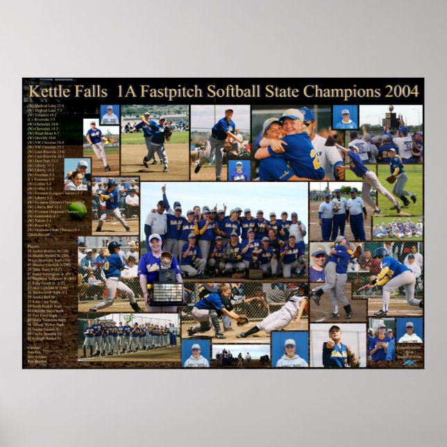 Poster Kettle Falls 1A Fastpitings State Champions (Frente)