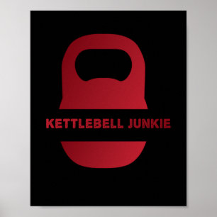 Poster Kettlebell Junkie Malhação Muscle Building Worko