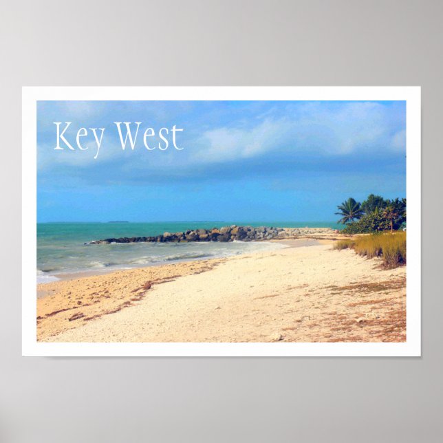 Poster Key West Beach, Fort Zachary Taylor State Park (Frente)
