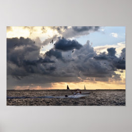 Poster Key West Fisheries Boat, Flórida