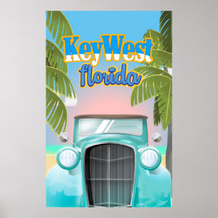 Póster Key West, Flórida EUA viagens vintage