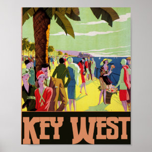 Poster Key West Florida Travel Vintage Artwork