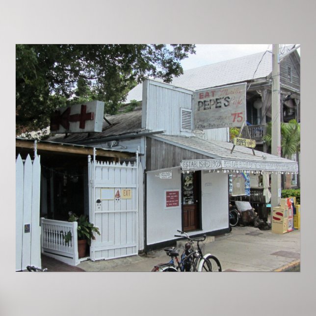 Póster Key West Historic Pepe's Cafe (Frente)