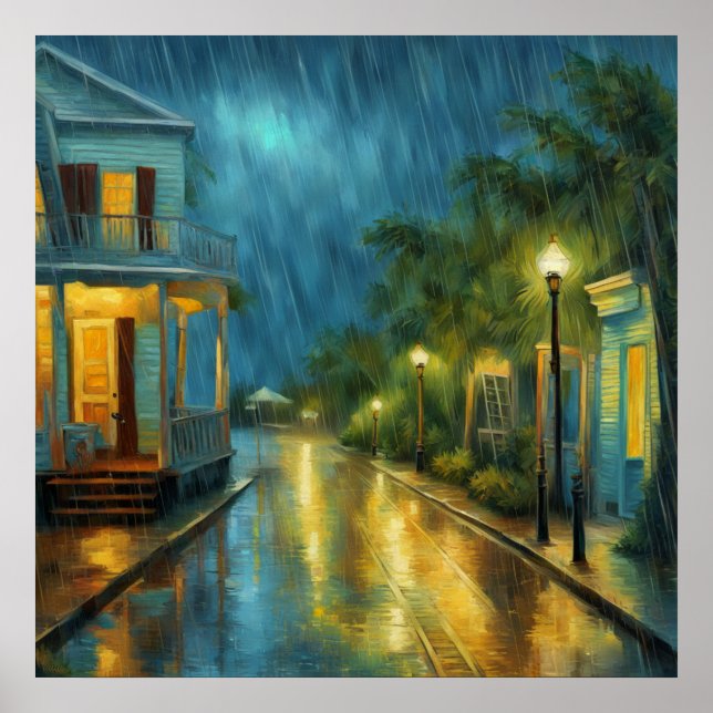 Poster Key West Rain - 2 - (Frente)