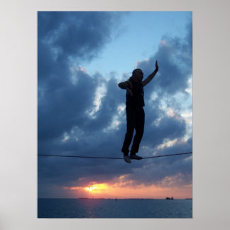 Póster Key West Tightrope Walker no Sunset