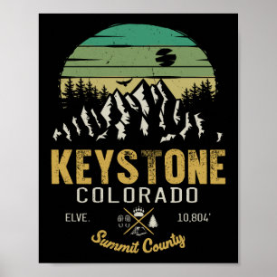 Poster Keystone Colorado ski Mountain Vintage 60s