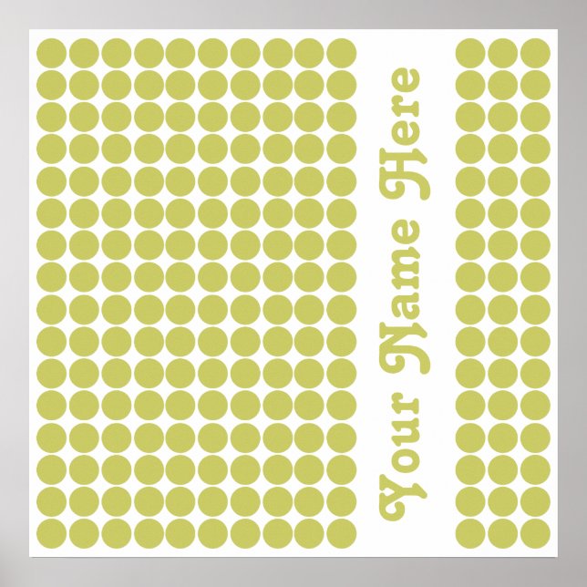 Póster Khaki Safari Dot com nome (Frente)