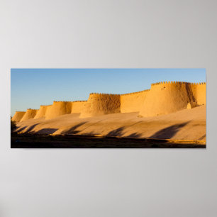 Poster Khiva City Wall - Uzbequistão