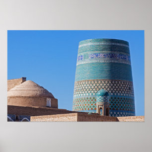 Poster Khiva, Uzbequistão - Islam Khodja Minaret