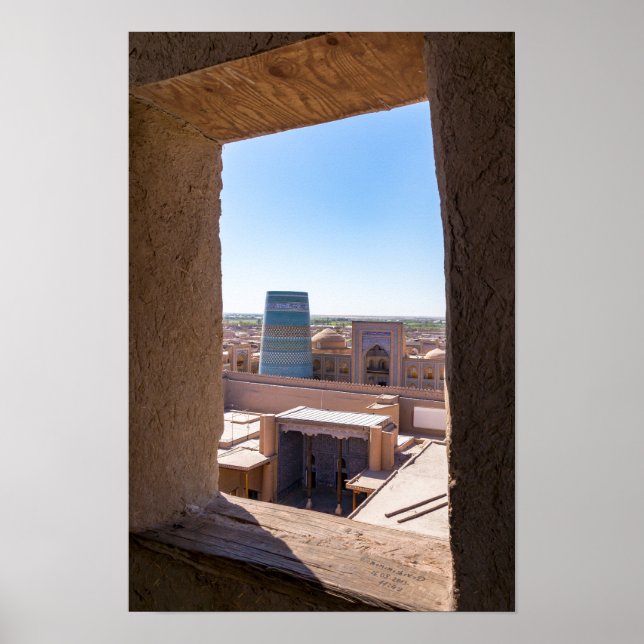 Poster Khiva, Uzbequistão - Minarete Kalta Minor (Frente)