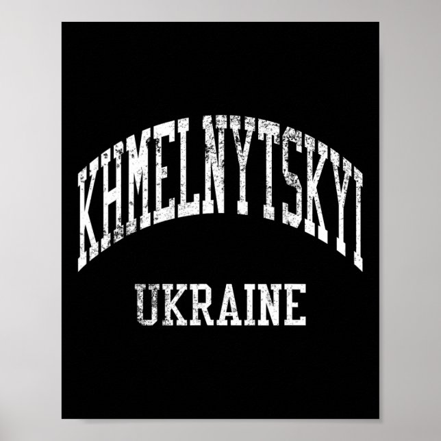 Poster Khmelnytskyi Ucrânia Retro Anos 70 Esportes Univer (Frente)