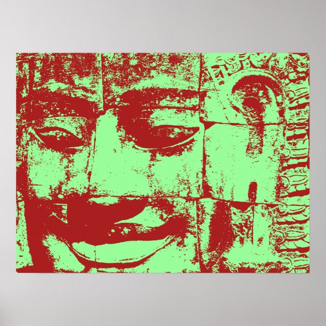 Poster Khmer Stone Face ... Bayon Temple, Camboja (Frente)