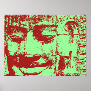 Poster Khmer Stone Face... Templo de Bayon, Camboja