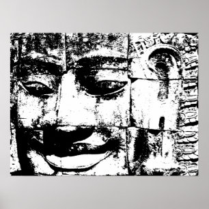 Póster Khmer Stone Face... Templo de Bayon, Camboja