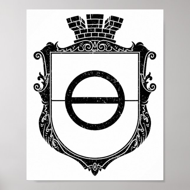 Poster Khmut Bandeira das Armas da Ucrânia Oblast de Done (Frente)