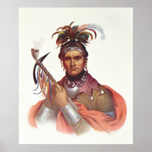 Póster Ki-Em-Twog-KY ou "Complanter", um chefe do Seneca