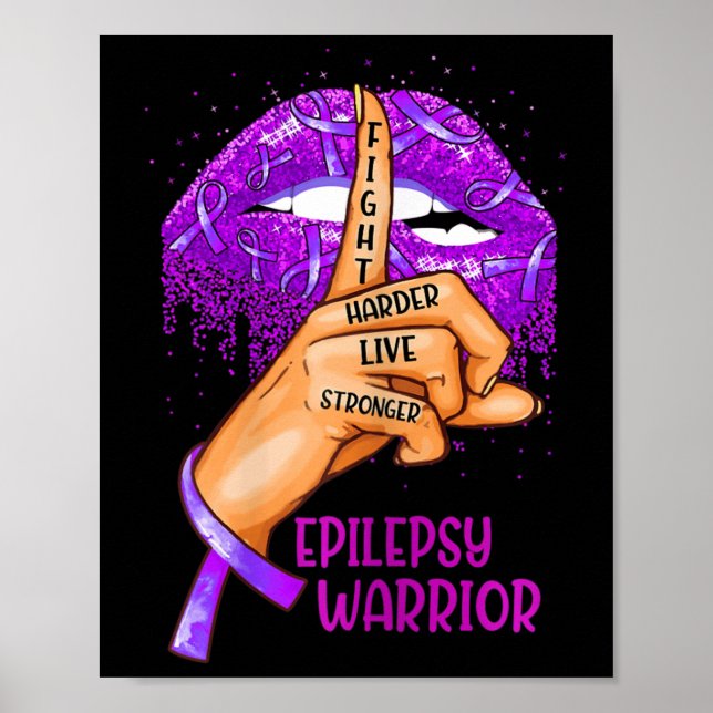 Poster Ki Support Epilepsy Awareness Costume Lips Ribbon  (Frente)