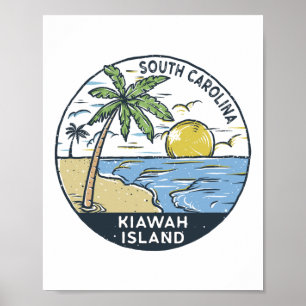 Poster Kiawah Island South Carolina Vintage