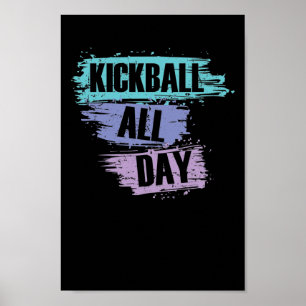 Poster Kickball o dia inteiro Gummiball USA Esporte