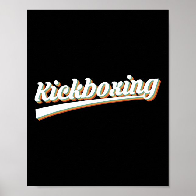 Poster Kickboxer de Kickboxing Retro Vintage  (Frente)