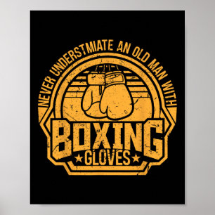 Poster Kickboxer Kickboxing Boxeador Boxe Design Vintage 