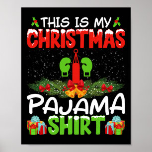Poster Kickboxer Kickboxing Xmas Camisa de Pijama Natal H