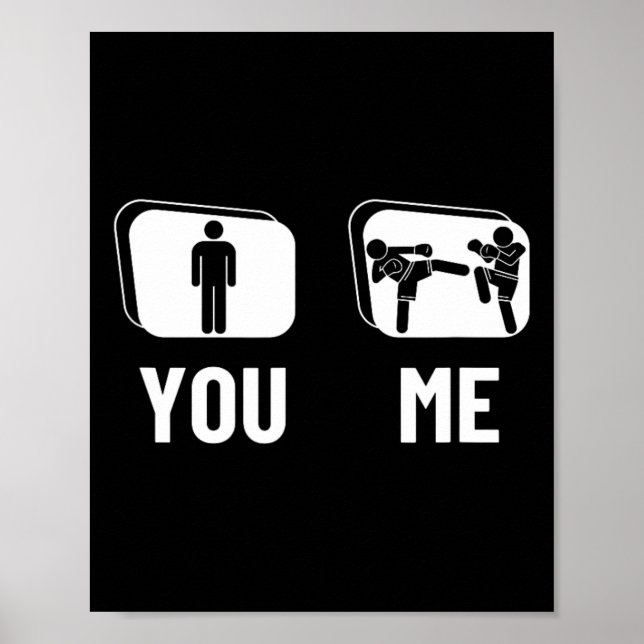 Poster Kickboxer Proud Funny Men Kickboxing  (Frente)