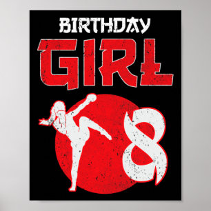Poster Kickboxing Aniversário de 8 Anos Artes Marciais Mm