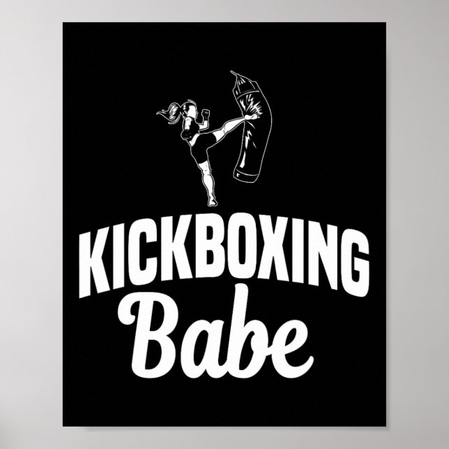 Poster Kickboxing Bybe Kickboxer Karate Boxe Mma Lutador (Frente)
